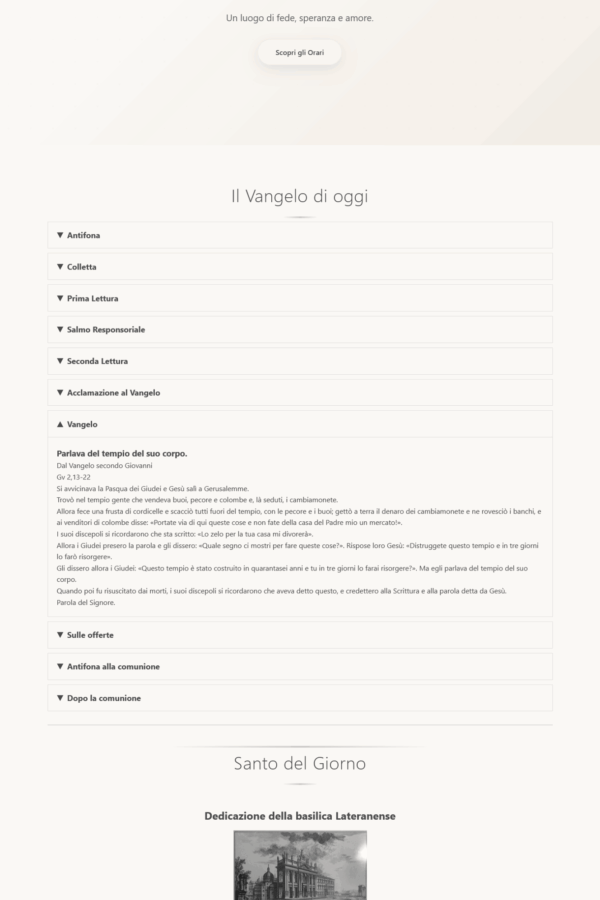 Parrocchia: Tema WordPress per Chiese Cattoliche e Comunità Religiose